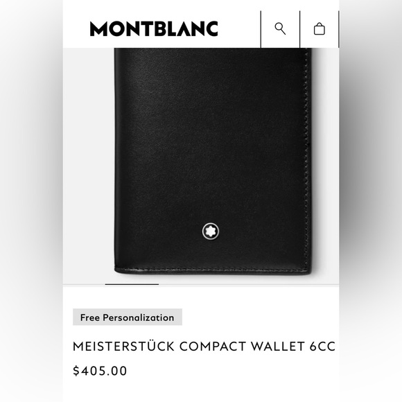 Montblanc Black Leather Meister Wallet 6cc with Iconic Emblem, 100% Genuine, NWT - Picture 7 of 12